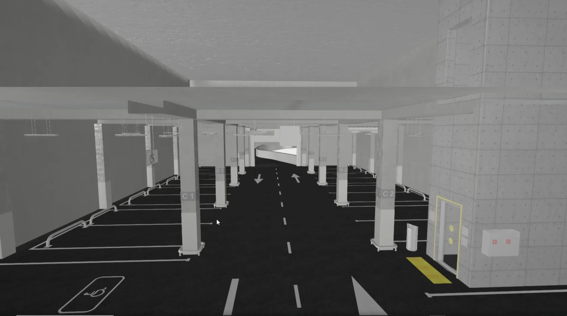 Blender 3D modeled parking environment for CarX game car meets