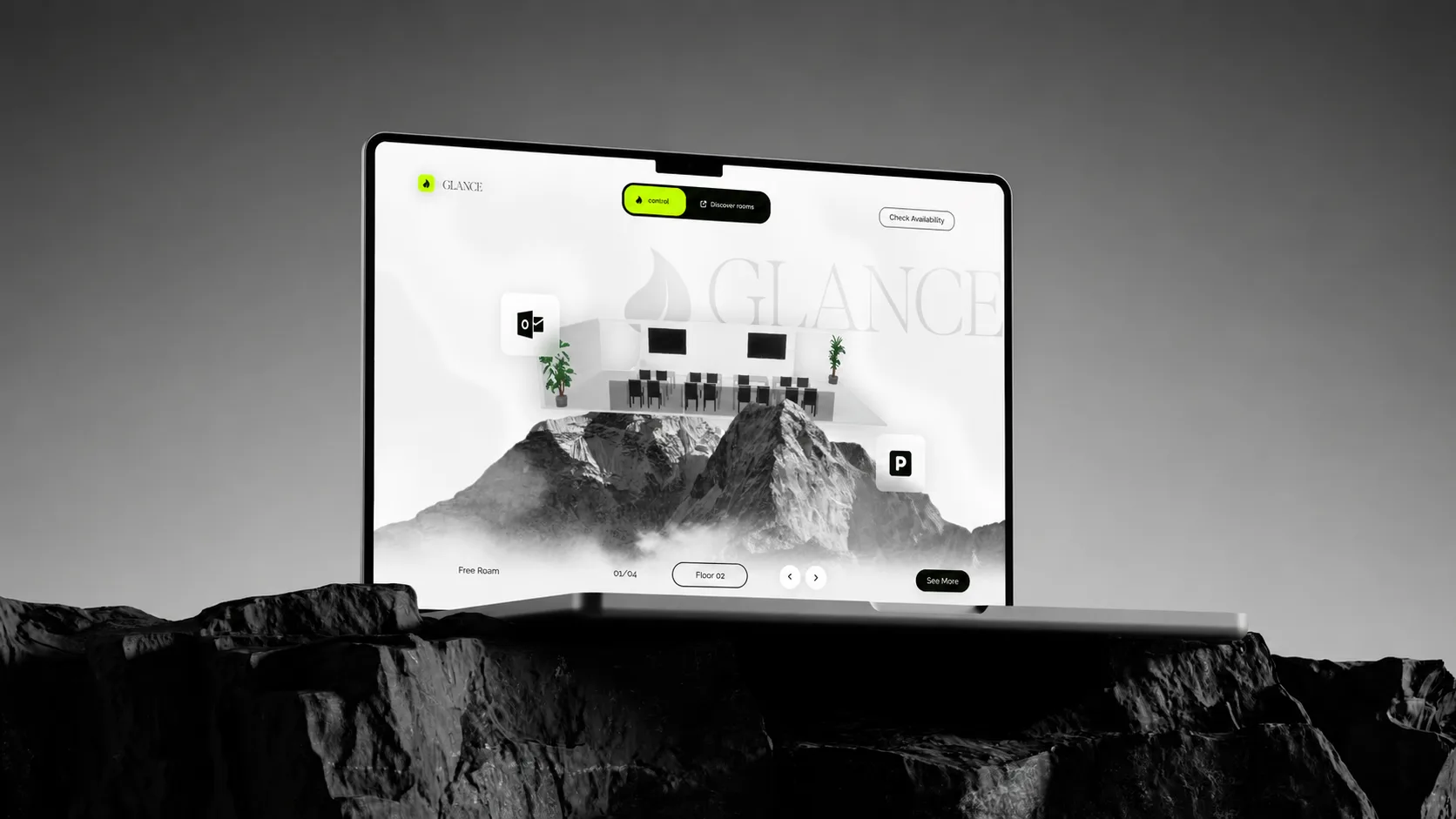 3D Room Availability Dashboard