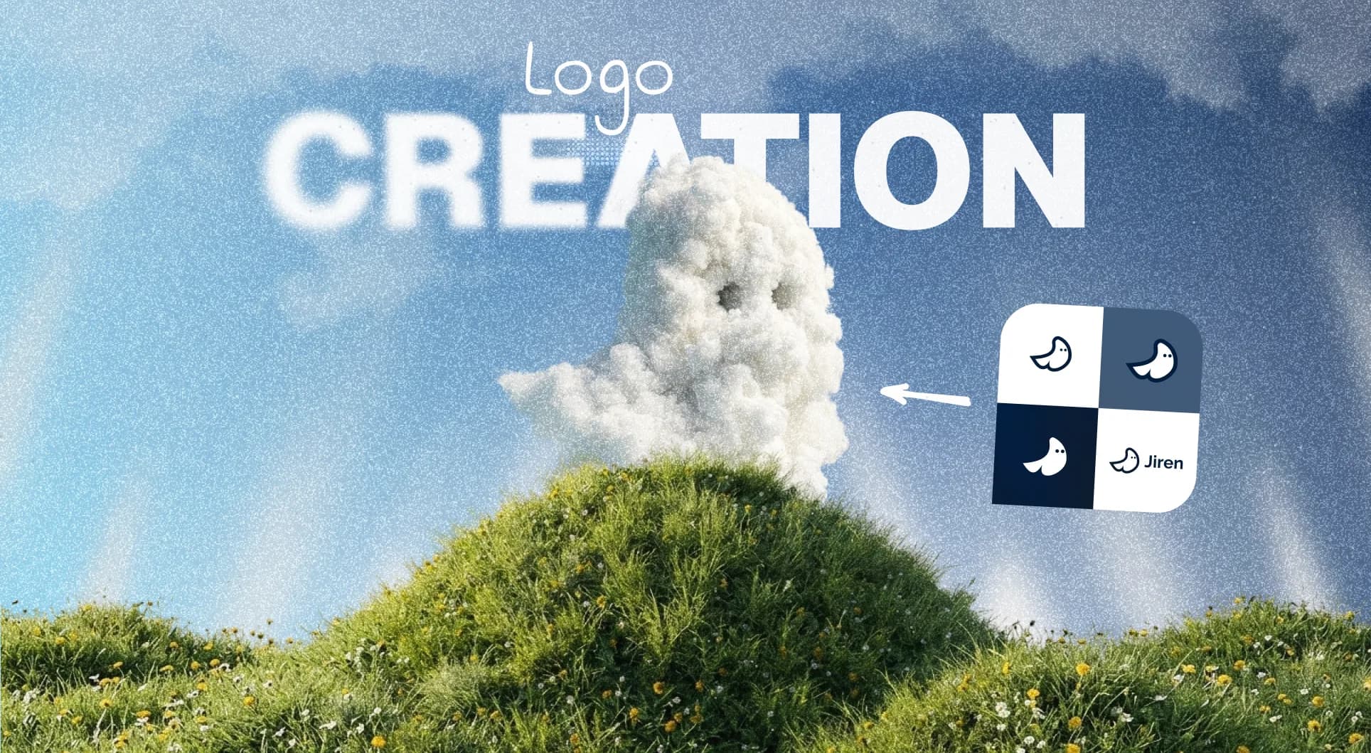 Promotional poster for custom logo design services