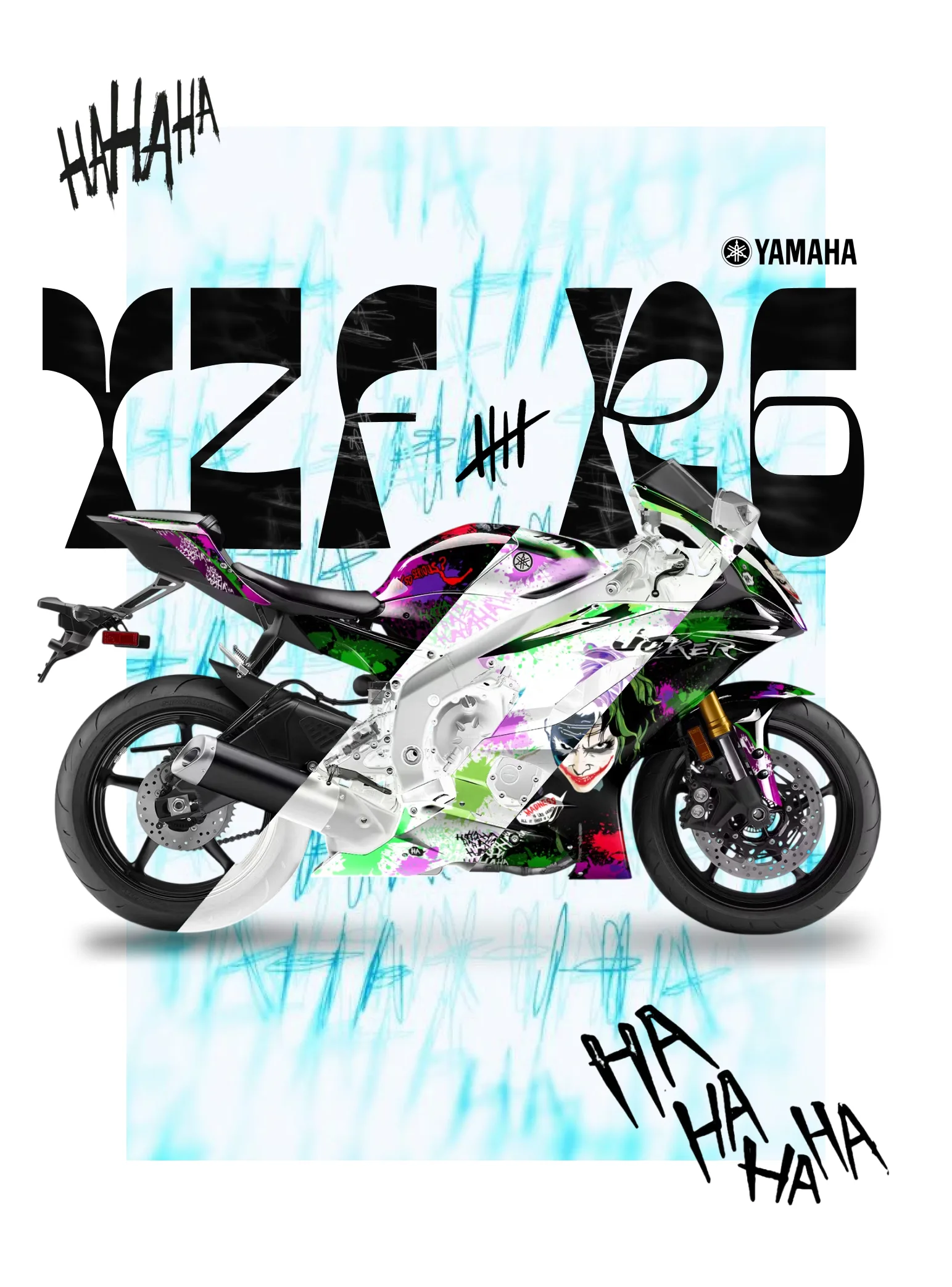 Yamaha R6 graphic poster for M-Ride